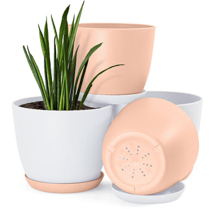 Fast Forward Premium Set of 4 Indoor Plant Pots with Drainage