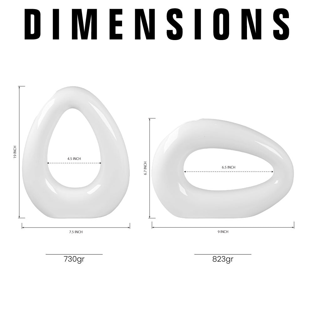 Contemporary White Ceramic Vase - Elegant Droplet Design - Perfect for Modern Home Decor, Weddings, and Table Settings Fast Forward