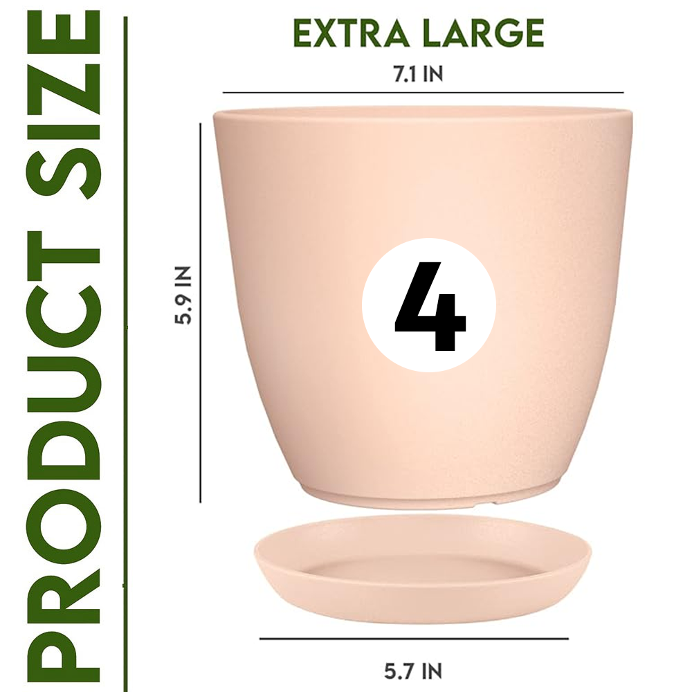 badgeElevate Your Space with Fast Forward Extra Large Plant Pots: Two Vibrant Colors, Drainage, Perfect for Indoor Planters - Explore Multi-Packs for Plastic Planters, Cactus, and Succulents Decor Fast Forward