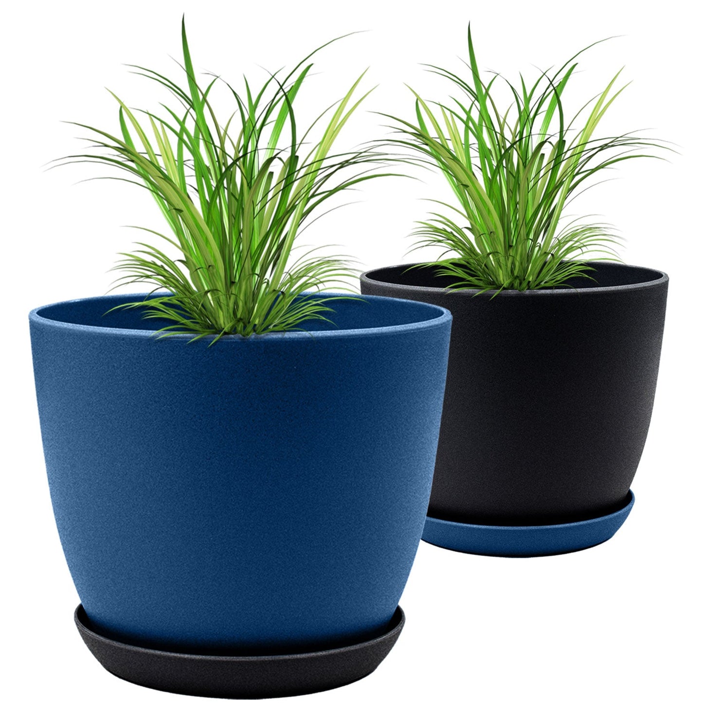Extra Large Plant Pots with Drainage: Two Vibrant Colors, Ideal for Indoor Planters - Explore Multi-Packs for Plastic Planters