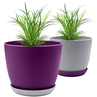 Revitalize Your Space with  Extra Large Plant Pots: Two Vibrant Colors, Drainage, Ideal for Indoor Planters - Explore Multi-Packs for Plastic Planters