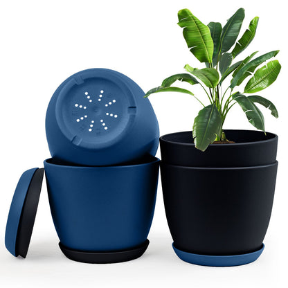 Extra Large Plant Pots with Drainage: Two Vibrant Colors, Ideal for Indoor Planters - Explore Multi-Packs for Plastic Planters