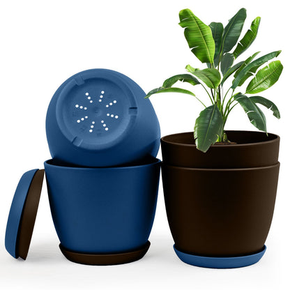 Elevate Your Space with Extra Large Plant Pots: Two Vibrant Colors, Drainage, Perfect for Indoor Planters - Explore Multi-Packs for Plastic Planters