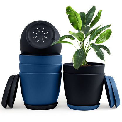Extra Large Plant Pots with Drainage: Two Vibrant Colors, Ideal for Indoor Planters - Explore Multi-Packs for Plastic Planters