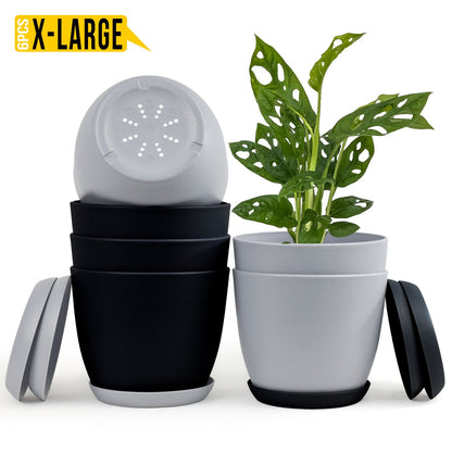 Revitalize Your Space with Fast Forward Extra Large Plant Pots: Two Vibrant Colors, Drainage, Ideal for Indoor Planters - Explore Multi-Packs for Plastic Planters, Cactus, and Succulents Decor Fast Forward