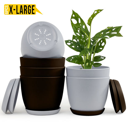 Revitalize Your Space with Fast Forward Extra Large Plant Pots: Two Vibrant Colors, Drainage, Ideal for Indoor Planters - Explore Multi-Packs for Plastic Planters, Cactus, and Succulents Decor Fast Forward