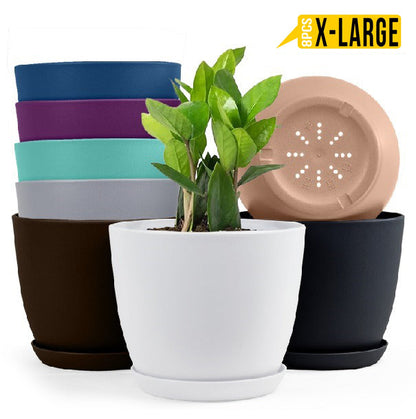 Extra Large Plant Pots Multi Colors with Drainage, Perfect for Indoor Planters